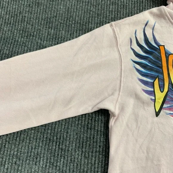 Journey Hoodie Womens Extra Small XS Pink Pullover Sweatshirt Pocket Graphic NWT - Picture 9 of 16